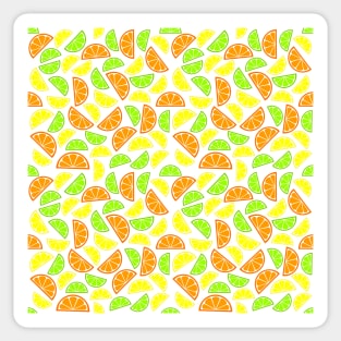 Lemons, Limes, Oranges, | Citrus | Pop Art Pattern Sticker